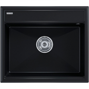 Мойка кухонная 59х51 Paulmark Stepia PM115951-BLM черный металлик